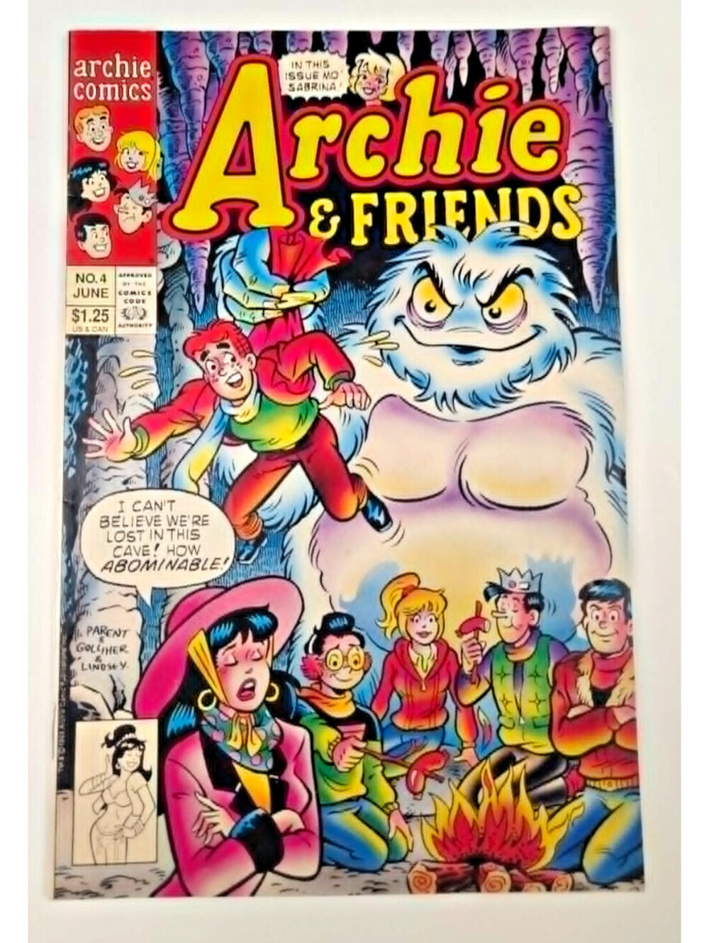 Archie & Friends #4 Comic Book June 1992 Sabrina Abominable Snowman Cover Vintag